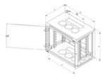 Rack de perete Triton sectiune simpla 15U 600mm adancime - RUA-15-AS6-CAX-A1
