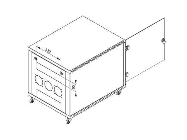 Rack de podea 19" Triton 12U 600x1000mm usa fata - RCA-12-A61-CAX-A1