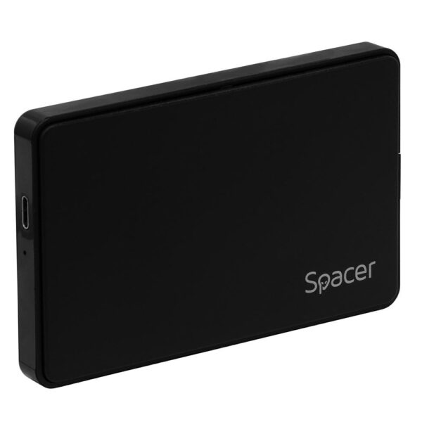 Rack extern HDD/SSD 2.5" Spacer USB-C 3.1 negru - SPR-TYPE-C-01