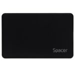 Rack extern HDD/SSD 2.5" Spacer USB-C 3.1 negru - SPR-TYPE-C-01