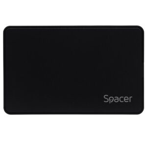 Rack extern HDD/SSD 2.5" Spacer USB-C 3.1 negru - SPR-TYPE-C-01