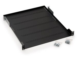 Raft fix perforat Triton 19" 1U/350 capacitate incarcare 40kg, negru - RAB-UP-350-A1