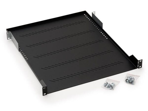 Raft fix perforat Triton 19" 1U/350 capacitate incarcare 40kg, negru - RAB-UP-350-A1