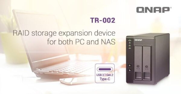 RAID USB QNAP TR-002 2-Bay, 2.5/3.5 SATA 6Gbps HDD (neincluse)