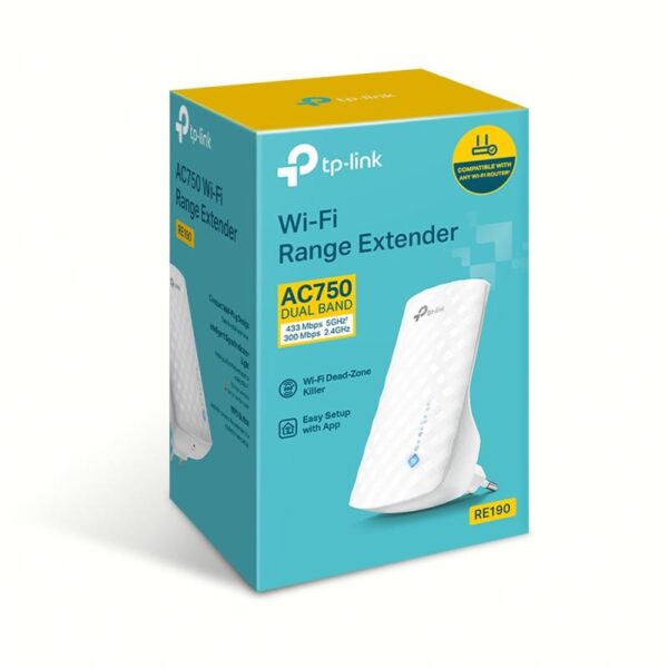 Range Extender TP-LINK RE190, AC750, OneMesh™, Dual-Band