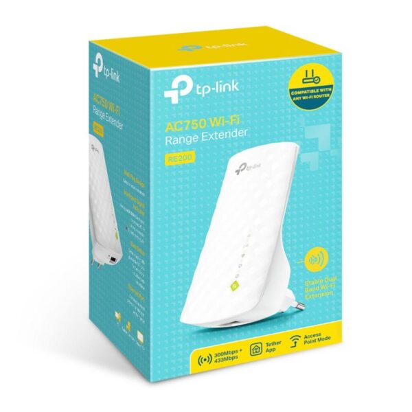 Range Extender TP-Link RE200, AC750, OneMesh™, Dual-Band