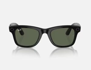 Ray-Ban Meta Wayfarer AI Glasses Shiny Black/G-15 Green - RW4006 601/71 50