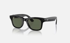 Ray-Ban Meta Wayfarer AI Glasses Shiny Black/G-15 Green - RW4006 601/71 50