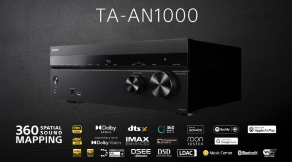 Receiver AV SONY TA-AN1000, 7.2ch, Dolby Atmos, Acoustic Center Sync - TAAN1000.CEL