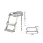 Reductor de toaleta pt copii cu scara, gri, U-Grow - UGRS-0001