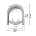 Reductor de toaleta pt copii cu scara, gri, U-Grow - UGRS-0001