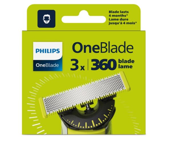 Rezerva OneBlade 360, QP430/50, otel inoxidabil, umed si uscat