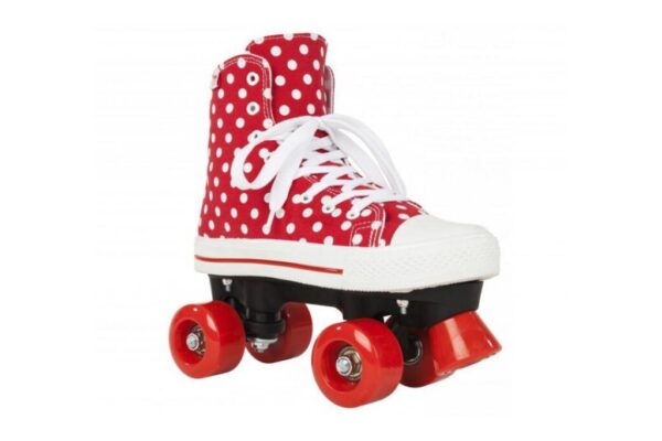 ROLE ROOKIE CANVAS HIGH POLKA DOTS 33 ROSU ALB - RKE-SKA-1540