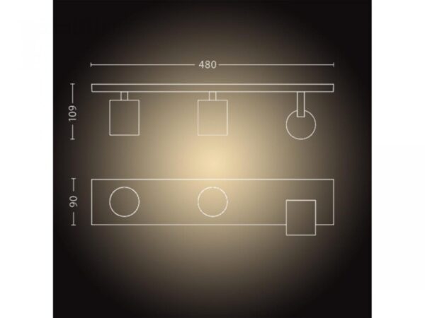 Runner Hue bar/tube white 3x5W 230V - 000008719514338388