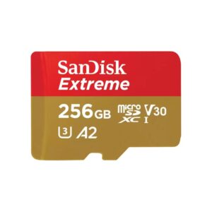 SanDisk Extreme. Capacity: 256 GB, Flash card type: MicroSDXC - SDSQXAV-256G-GN6GN