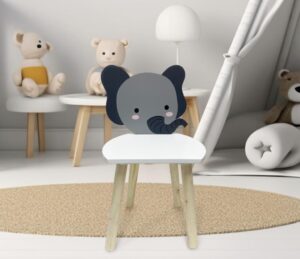 Scaun copii, MDF, design elefant, U-Grow - UG-CHAIR-EF