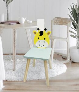 Scaun copii, MDF, design girafa, U-Grow - UG-CHAIR-GF - imagine 2
