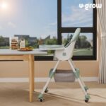 Scaun de masa 2 in 1, pliabil, verde, U-Grow - UG-502-GRN