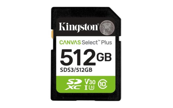 SDXC Card Kingston, 512GB, Select Plus, Clasa 10 UHS-I - SDS3/512GB