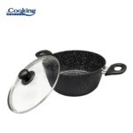 SEMIOALA ALUMINIU FORJAT 24x10 CM, 3.8L, ONIX, COOKING BY HEINNER - HR-NL-24S