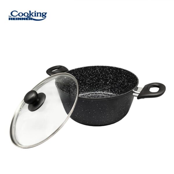 SEMIOALA ALUMINIU FORJAT 24x10 CM, 3.8L, ONIX, COOKING BY HEINNER - HR-NL-24S