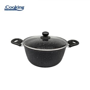 SEMIOALA ALUMINIU FORJAT 24x10 CM, 3.8L, ONIX, COOKING BY HEINNER - HR-NL-24S