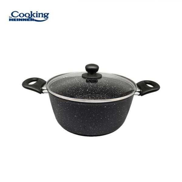 SEMIOALA ALUMINIU FORJAT 24x10 CM, 3.8L, ONIX, COOKING BY HEINNER - HR-NL-24S