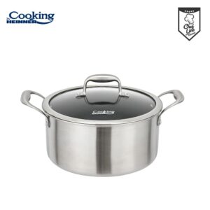 SEMIOALA CU CAPAC, 20x10 CM, 2.8 L TITANIUM3, COOKING BY HEINNER - HR-MRK-20