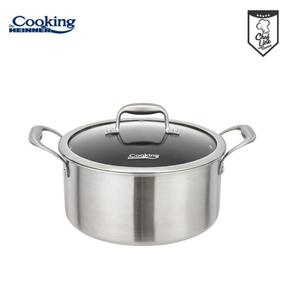 SEMIOALA CU CAPAC, 20x10 CM, 2.8 L TITANIUM3, COOKING BY HEINNER - HR-MRK-20