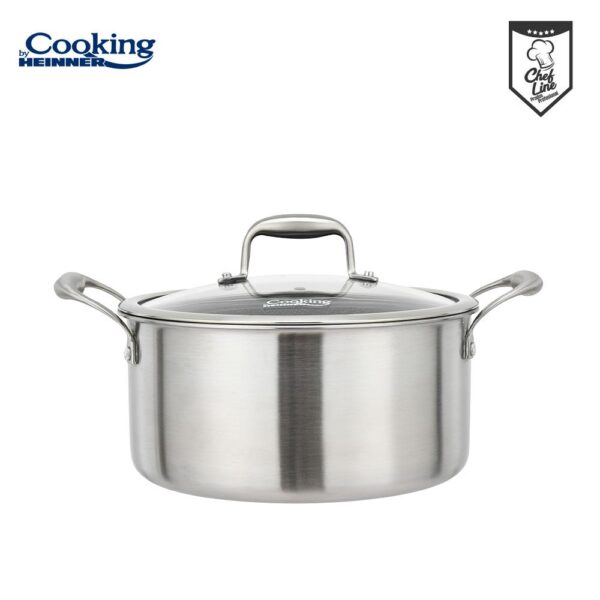 SEMIOALA CU CAPAC, 20x10 CM, 2.8 L TITANIUM3, COOKING BY HEINNER - HR-MRK-20