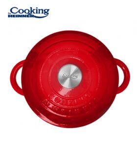 SEMIOALA FONTA EMAILATA + CAPAC 26 x 12 CM, 4.8 L, RED LINE - HR-KN-SM48 - imagine 3