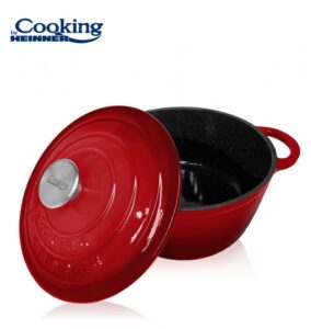 SEMIOALA FONTA EMAILATA + CAPAC 26 x 12 CM, 4.8 L, RED LINE - HR-KN-SM48 - imagine 4