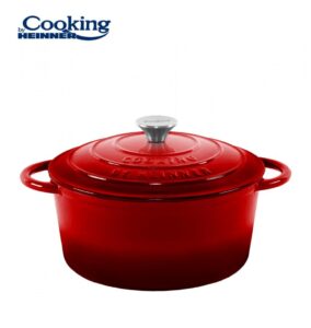 SEMIOALA FONTA EMAILATA + CAPAC 26 x 12 CM, 4.8 L, RED LINE - HR-KN-SM48 - imagine 5