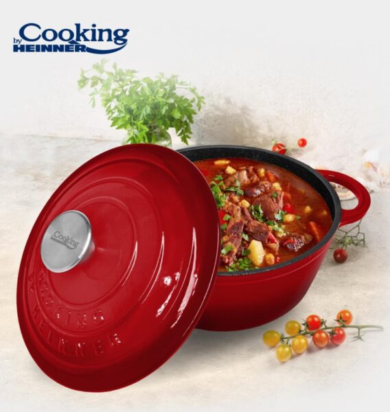 SEMIOALA FONTA+CAPAC 24x11.5CM, 4L, RED LINE, COOKING BY HEINNER - HR-KN-SM4