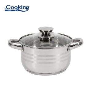SEMIOALA INOX + CAPAC 20x12.5 CM, 3.6 L, COOKING BY HEINNER - HR-JX-S20