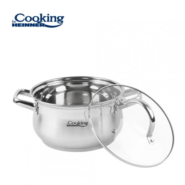 SEMIOALA INOX+CAPAC, 22 X 12.5 CM, 4.7 L, AMIRA, COOKING BY HEINNER - HR-MSF-047