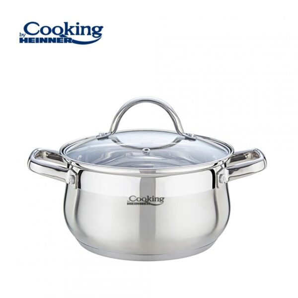 SEMIOALA INOX+CAPAC, 22 X 12.5 CM, 4.7 L, AMIRA, COOKING BY HEINNER - HR-MSF-047