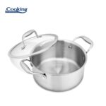 SEMIOALA INOX+CAPAC STICLA 20x10CM, 2.8L, ATOMIC3, COOKING BY HEINNER - HR-MRK-3A20 - imagine 3