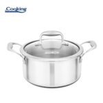 SEMIOALA INOX+CAPAC STICLA 24x12CM, 5L, ATOMIC3, COOKING BY HEINNER - HR-MRK-3A24