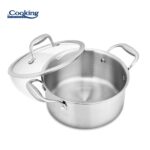 SEMIOALA INOX+CAPAC STICLA 24x12CM, 5L, ATOMIC3, COOKING BY HEINNER - HR-MRK-3A24 - imagine 3