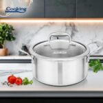 SEMIOALA INOX+CAPAC STICLA 24x12CM, 5L, ATOMIC3, COOKING BY HEINNER - HR-MRK-3A24 - imagine 5