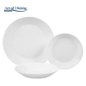 SERVICIU MASA DIN OPAL ALB 18 PIESE, ELYA, ART OF DINING - HR-AHL-18EL