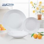 SERVICIU MASA DIN OPAL ALB 18 PIESE, ELYA, ART OF DINING - HR-AHL-18EL - imagine 2