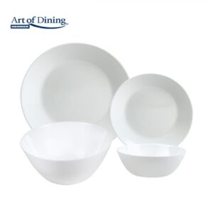 SERVICIU MASA DIN OPAL ALB 19 PIESE, ARIANA, ART OF DINING - HR-AHL-19AR