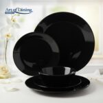SERVICIU MASA DIN OPAL NEGRU 18 PIESE, CATANIA, ART OF DINING - HR-AHL-18CN - imagine 2