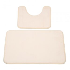 Set 2 covorase baie spuma cu memorie Bej - HR-S2BATH-BEJ