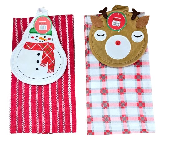 Set 2 piese bucatarie: suport vase, prosop - HR-2SET-XMS Set 2 piese bucatarie: suport vase, prosop - HR-2SET-XMS