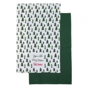 Set 2 prosoape de bucatarie, 38x63 cm, Green - HR-2TWL-GRN