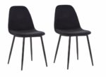 Set 2 scaune dining Jaquard- Black - HR-S2CHJQR-BLK