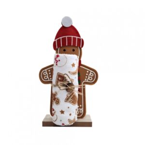 Set 2piese: decoratiune; prosop bucatarie Gingerman - HR-DECOXMAS-GING